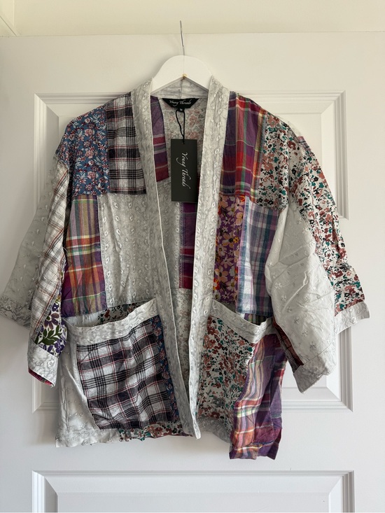 Young Threads Tops - Young Threads Patchwork Kimono Cardigan NWT Size Medium Boho Cottagecore